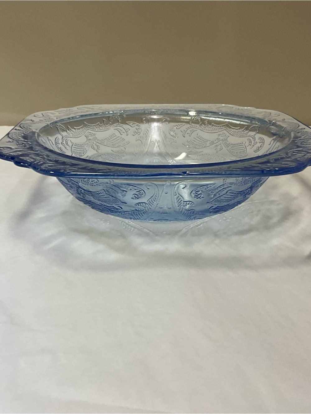 Vintage Indiana Glass Recollection Blue Soup/Salad Bowl Madrid Pattern
